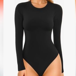 Black Long Sleeve Mangopop Bodysuit